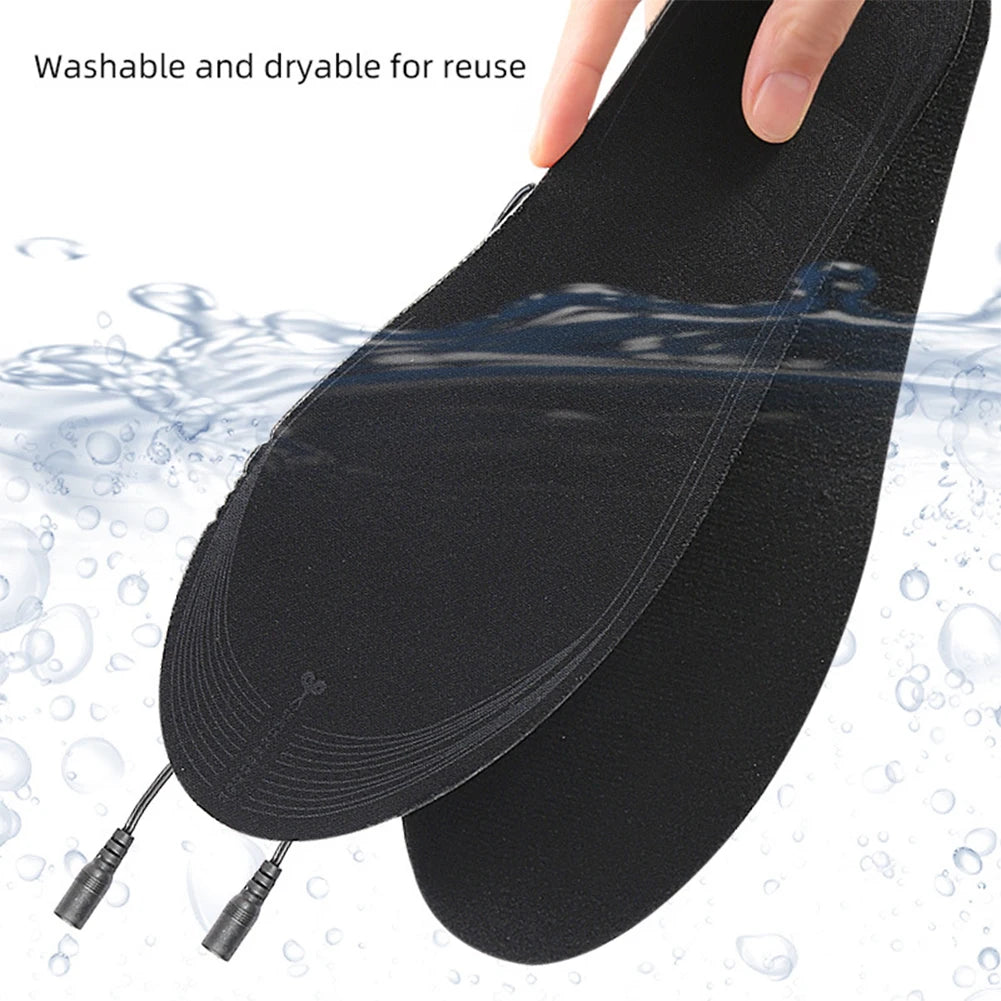 USB Heated Shoe Insoles Electric Heated Shoes Pad Cuttable Foot Warming Pad Electric Heated Insoles for Winter Camping Fishing