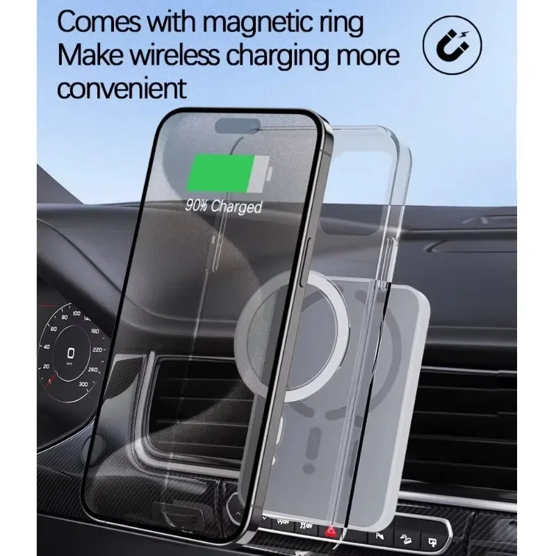 30W Magnetic Wireless Car Charger Air Vent Clip Phone Holder For Magsafe iPhone 16 15 14 13 12 Pro Max Fast Car Charging Stand