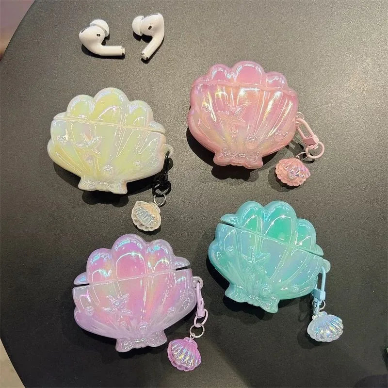 Air Pod Pro 3rd Gen Cases（2025 USB-C ） Electroplating shell design protective shell With shell pendant For Airpods Pro 3 Funda