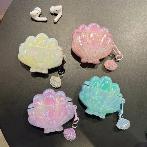 Air Pod Pro 3rd Gen Cases（2025 USB-C ） Electroplating shell design protective shell With shell pendant For Airpods Pro 3 Funda